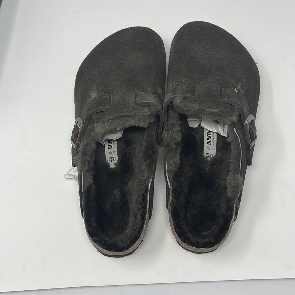 Birkenstock Boston Shearling Clog Mocca Suede Leather Size 9 or 9.5 Regular - Picture 6 of 7